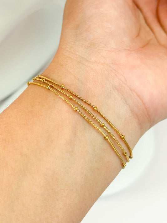 PULSERA TRES CAPAS